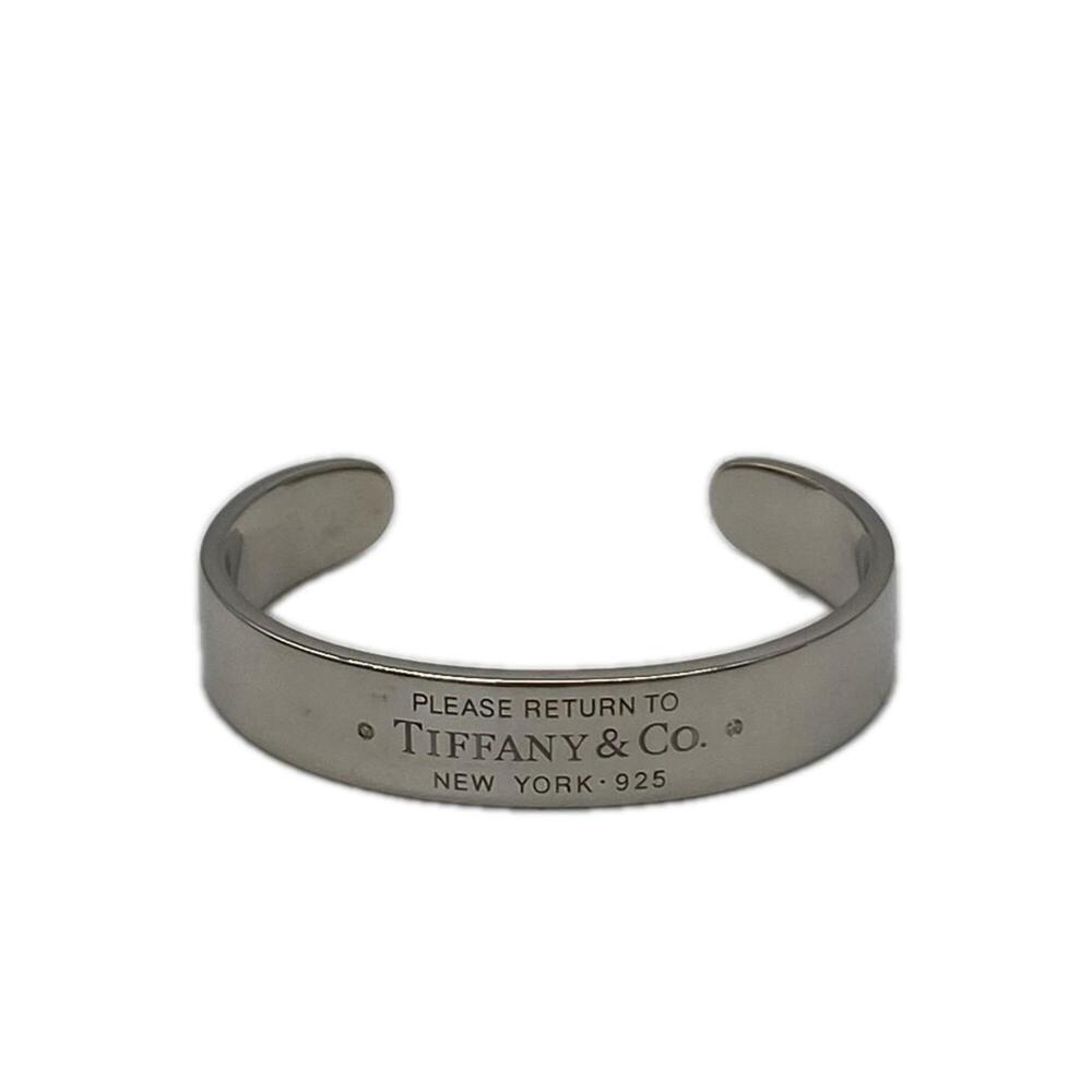 TIFFANY&Co. Tiffany & Co. Return to Bangle with 2 Diamonds, SV925 Silver, Wom...